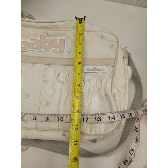 Vtg 1984 Cudlie Baby Over The Shoulder Diaper Bag Changing Pad 14"x10" Confetti - Picture 6 of 15